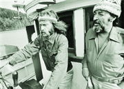 Bob Hunter et Ben Metcalfe lors de la première campagne de Greenpeace en 1971