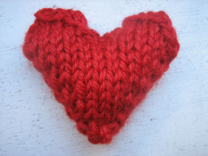 knitted heart