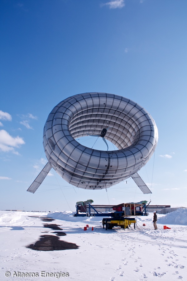 Photo d'une éolienne volante