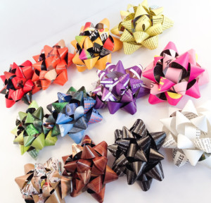 noeud décoratif papier magazine